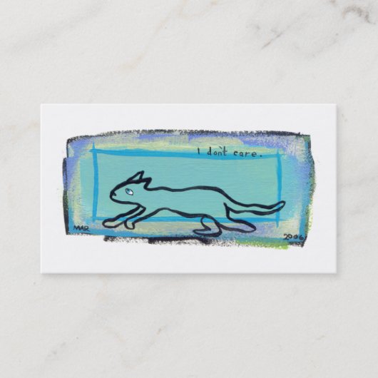 Hep cat coole moderne hipster leuke kunst - het ka visitekaartje (Voorkant)