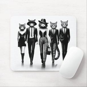 Hep Cat-piste modellen op de catwalk Muismat