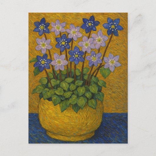 Hepatica Briefkaart (Voorkant)