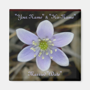 Hepatica Wedding Herdenking Magnet Magneet