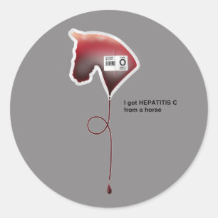 Hepatitis C Ronde Sticker