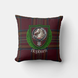 Hepburn Schotse Clan Tartan & Crest Kussen