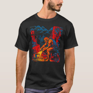 Hephaestus Griekse Mythologie God van Vuur smid T-shirt