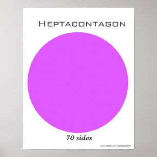 Heptacontagon-Poster van veelhoek Poster