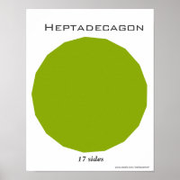 Heptadecagon Poster van veelhoek