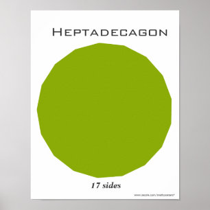 Heptadecagon Poster van veelhoek