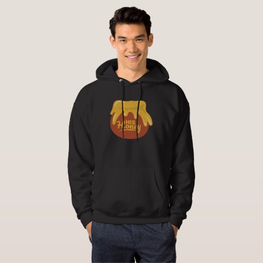 Her Bee His Honey Couple Matching Valentine's Day Hoodie (Voorkant volledig)