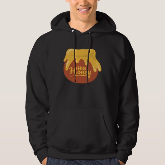 Her Bee His Honey Couple Matching Valentine's Day  Hoodie (Voorkant)