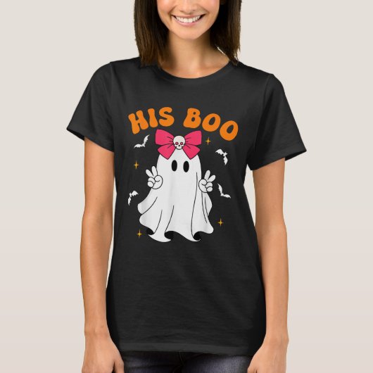 Her Boo & His Boo Funny Matching Halloween Cou T-shirt (Voorkant)