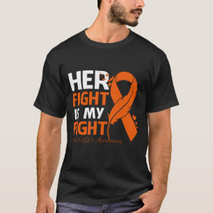 Her Fight Is My Fight ADHD AWARENESS Feather T-shirt
