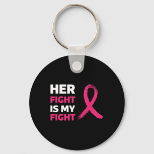 Her Fight Is My Fight Breast Cancer Awareness Sleutelhanger