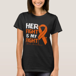 Her Fight Is My Fight MS AWARENESS Feather T-shirt