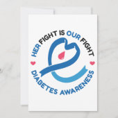 Her Fight Is Our Fight – Diabetes Awareness Kaart (Voorkant)