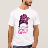 Her Fight Our Fight Family Breast Cancer Awareness T-shirt (Voorkant)