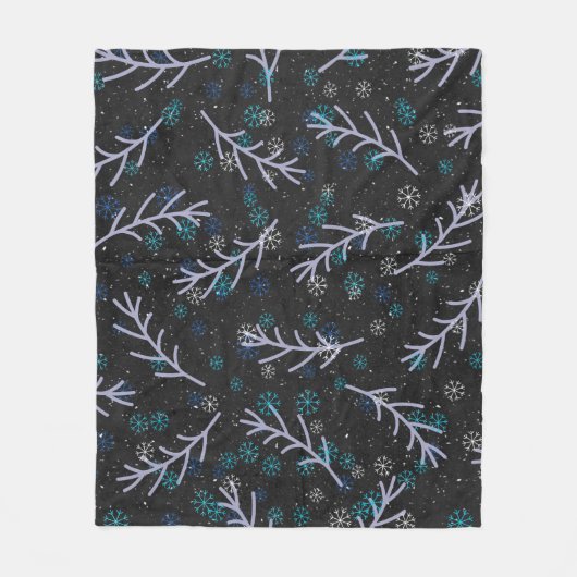 Her Four Seasons – Winter Pattern Fleece Deken (Voorkant)