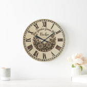 Her Garden Grows Here | Custom Name wall clock  Grote Klok (Huis)
