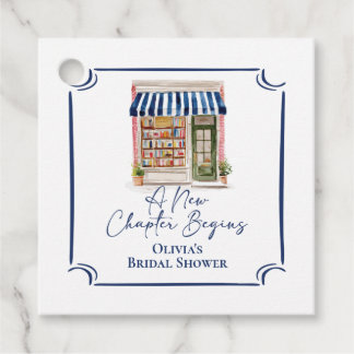 Her New Chapter Begins Book themed Bridal Shower Bedankjes Labels