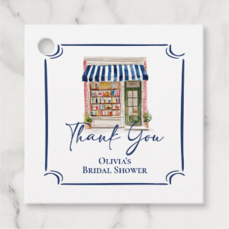 Her New Chapter Begins Book themed Bridal Shower Bedankjes Labels