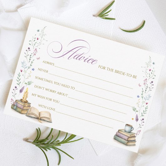 Her Next Chapter Bridal Shower Advice Card Kaart