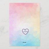 Her Royal Five-ness Rainbow Castle 5th Birthday Kaart (Achterkant)