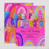 Her Royal Fiveness Birthday Invitation (Devant / Derrière)