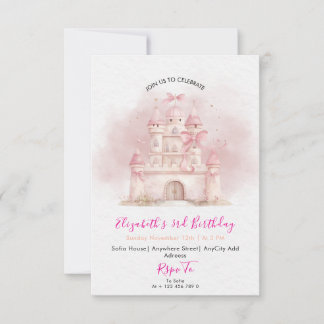 Her Royal Highness Princess Birthday Party Invite Kaart