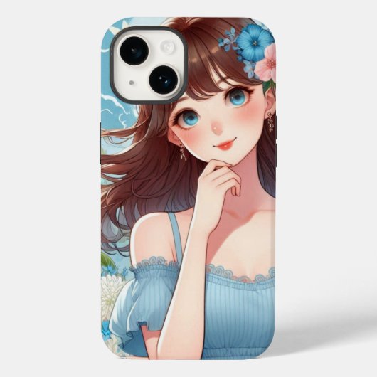 Her Sky-Blue Gaze　iPhone / iPad ケース Case-Mate iPhone Case (Achterkant)