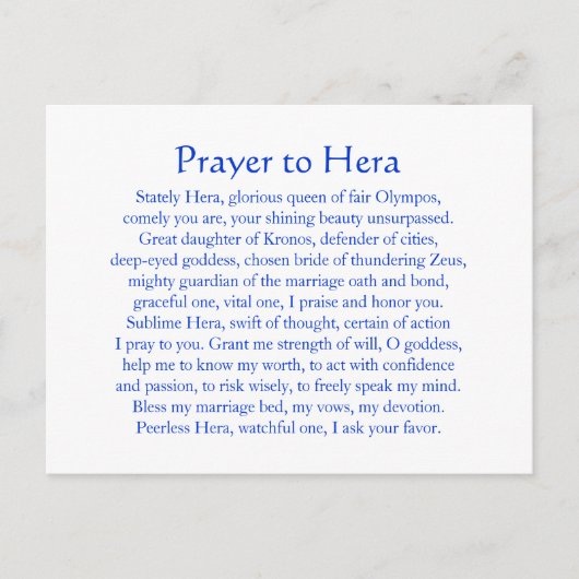 Hera Briefkaart (Voorkant)