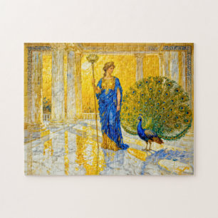 Hera met Pauw en Scepter in de Grote Tempelhal Legpuzzel