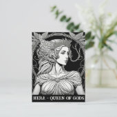 Hera Reine des Dieux Noir et Blanc Carte Postale (Debout devant)