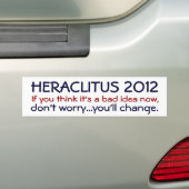 Heraclitus 2012 bumpersticker (Op auto)