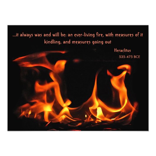 Heraclitus Everduring Fire Photo Imprimer (Devant)