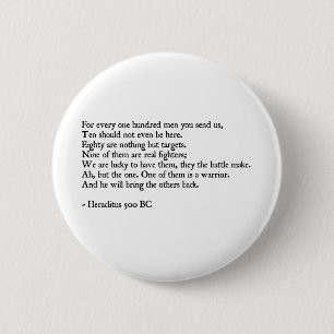 Heraclitus Quote Ronde Button 5,7 Cm