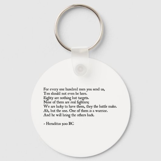 Heraclitus Quote Sleutelhanger (Voorkant)
