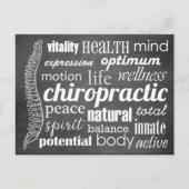 Heractivering van Chiropractic Word Collage Reacti Briefkaart (Voorkant)