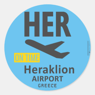 HERAKLION Airport HER Ronde Sticker