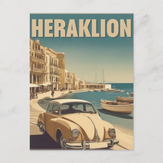 Heraklion, Iraklio. Griekenland roeping Briefkaart (Voorkant)