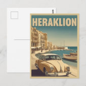 Heraklion, Iraklio. Griekenland roeping Briefkaart (Voorkant / Achterkant)