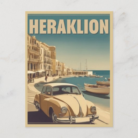 Heraklion, Iraklio. Griekenland roeping Briefkaart (Voorkant)
