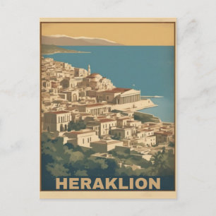 Heraklion, Iraklio. Griekenland roeping Briefkaart