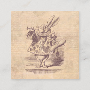 Herald White Rabbit Alice in Wonderland Informatiekaartje