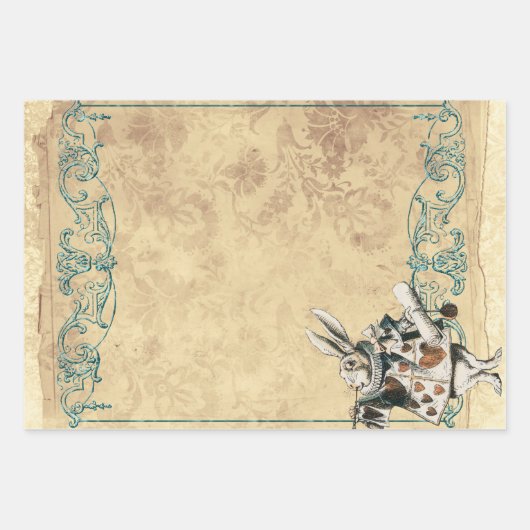Herald White Rabbit Alice in Wonderland Inpakpapier Vel (Voorkant)