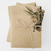 Herald White Rabbit Alice in Wonderland Inpakpapier Vel (In situ)
