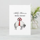 Heraldic Banded Fleece Ram Sheep Crest Embleem Kaart (Staand voorkant)