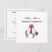 Heraldic Banded Fleece Ram Sheep Crest Embleem Kaart (Voorkant / Achterkant)