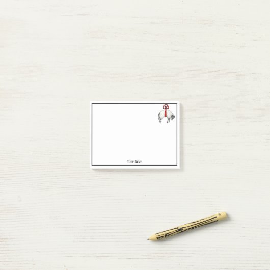 Heraldic Banded Fleece Ram Sheep Crest Embleem Post-it® Notes (Op bureau)