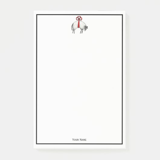 Heraldic Banded Fleece Ram Sheep Crest Embleem Post-it® Notes (Voorkant)