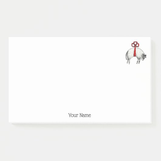 Heraldic Banded Fleece Ram Sheep Crest Embleem Post-it® Notes (Voorkant)