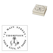 Heraldic Banded Fleece Ram Sheep Crest Embleem Rubberstempel (Gestempeld)