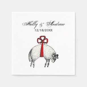 Heraldic Banded Fleece Ram Sheep Crest Embleem Servet